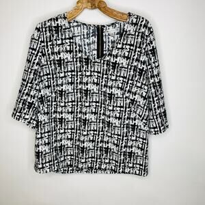 DeCollection Geometric Blouse Sz Medium